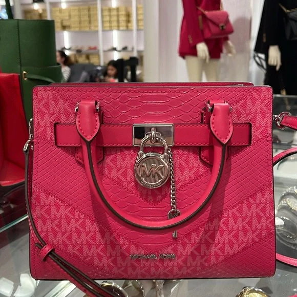 Michael Kors Hamilton Small Satchel Shoulder Crossbody Bag 
Electric Pink
NWT - Picture 13 of 16